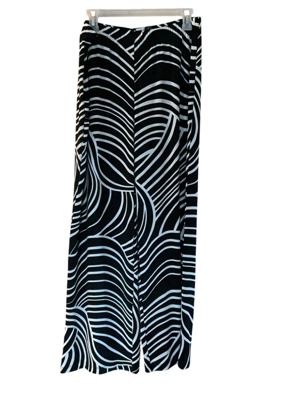 Travelers by Chico’s Black White Swirl Print Fluid Pants Size 2 Regular NWT